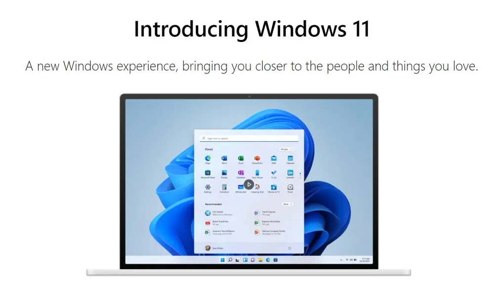 Microsoft decidió adelantar la fecha de lanzamiento de Windows 11, originalmente programada para el martes 5 de octubre. Foto: Microsoft Microsoft decidió adelantar la fecha de lanzamiento de Windows 11, originalmente programada para el martes 5 de octubre. Foto: Microsoft
