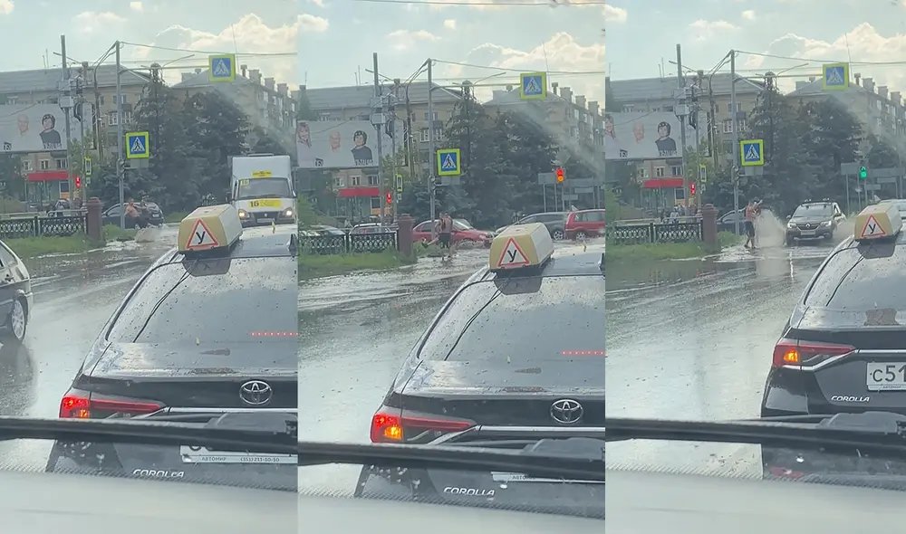 El muchacho se encontraba acompañado. Esto ocurrió en la región de Chelíabinsk, Rusia. Foto: captura de YouTube