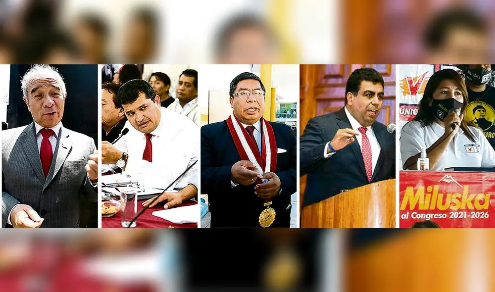 Se perfilan. En próximas elecciones postularían a un cargo Gustavo Rondón, Harberth Zuñiga, José Luis Hancco, Javier Ismodes  y Miluska Olivera. Foto: composición LR