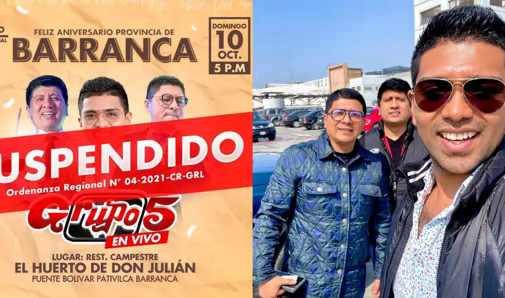 Grupo 5 anuncia suspensión de su último concierto. Foto: Grupo 5/ Instagram