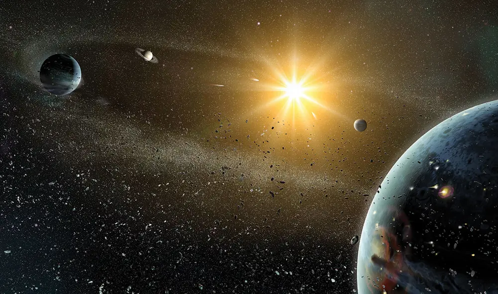 El hipotético planeta podría estar más lejos del Sol que la órbita de Neptuno, en el sistema solar exterior. Imagen: Dana Berry / Nat Geo Creative