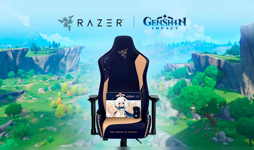 La línea de productos incluirá una silla ergonómica y diseños divertidos de ratones y alfombrillas. Foto: Genshin Impact