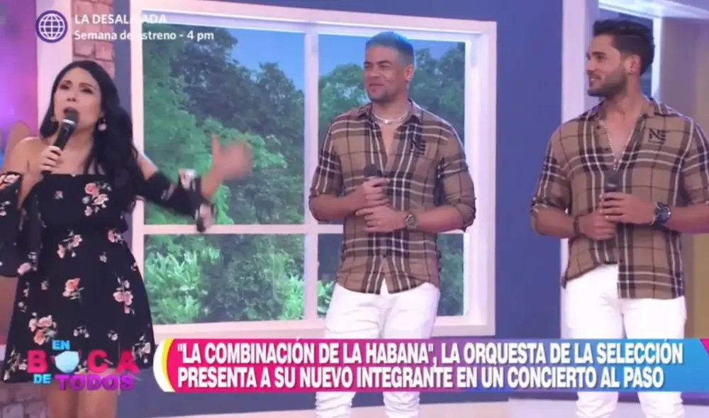 Combinación de la Habana incluye a nuevo cantante y sorprende a Tula Rodríguez. Foto: captura de América TV