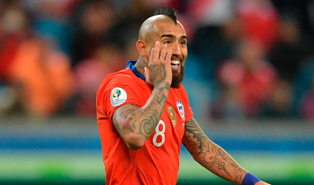 Arturo Vidal fue amonestado ante Colombia y se perderá el duelo con Perú. Foto: AFP