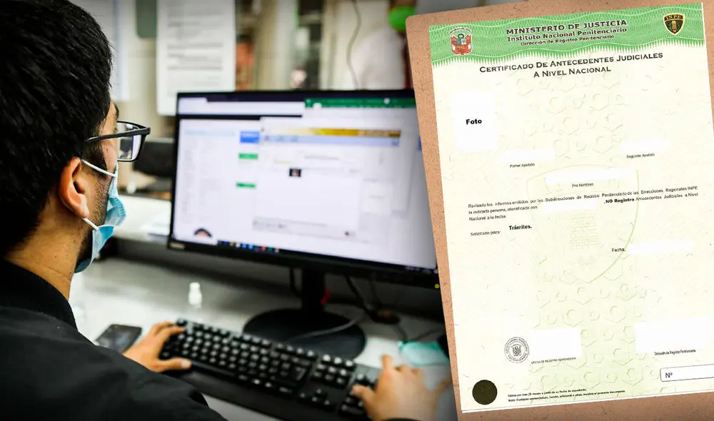 El certificado de antecedentes judiciales puede obtenerse tanto vía online como de forma presencial. Foto: composición de Jazmin Ceras/La República