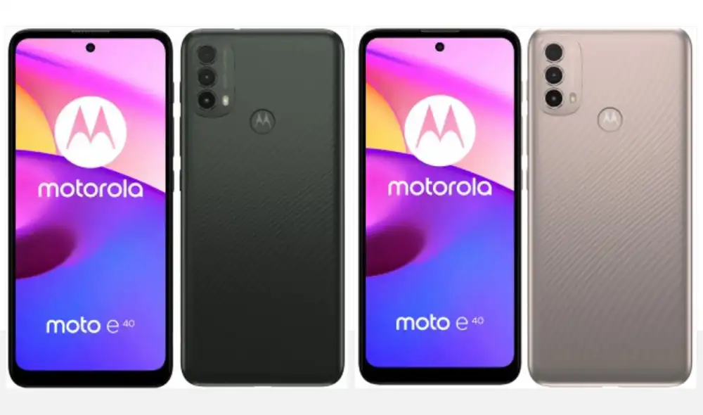 Diseño del Moto E40. Foto: sitio web eMAG