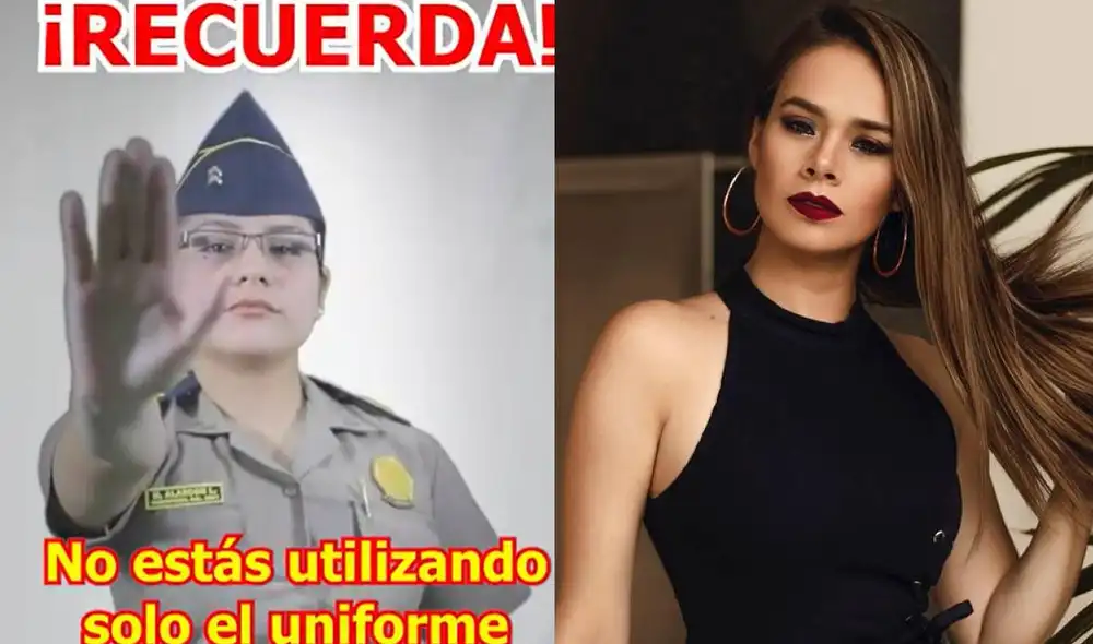 Video de la Policía Nacional del Perú hizo referencia al polémico tiktok de Jossmery Toledo. Foto: composición Tiktok/ Instagram
