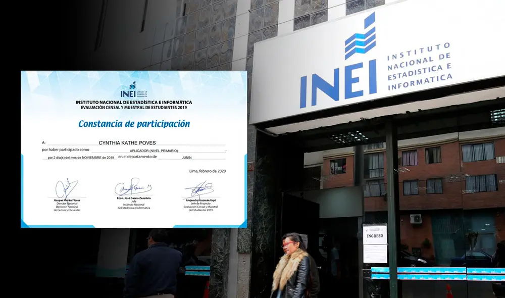 Puedes obtener el certificado INEI de manera gratuita en el portal web de la institución. Foto: composición de Fabrizio Oviedo / La República Puedes obtener el certificado INEI de manera gratuita en el portal web de la institución. Foto: composición de Fabrizio Oviedo / La República