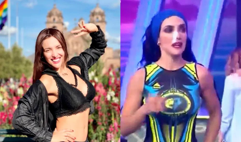 Los conductores de Esto es guerra tuvieron que interrumpir el programa al ver el mal comportamiento de Rosángela Espinoza. Foto: Rosángela Espinoza/Instagram/ Captura América TV