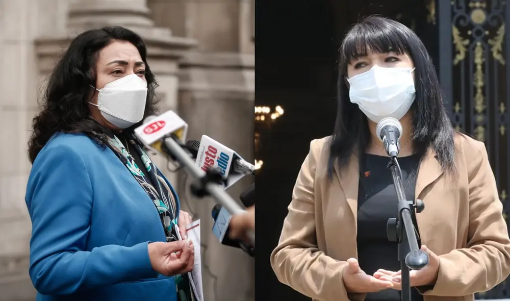 Violeta Bermúdez también reiteró su respaldo a la expresidenta del Congreso. Foto: composición/La República