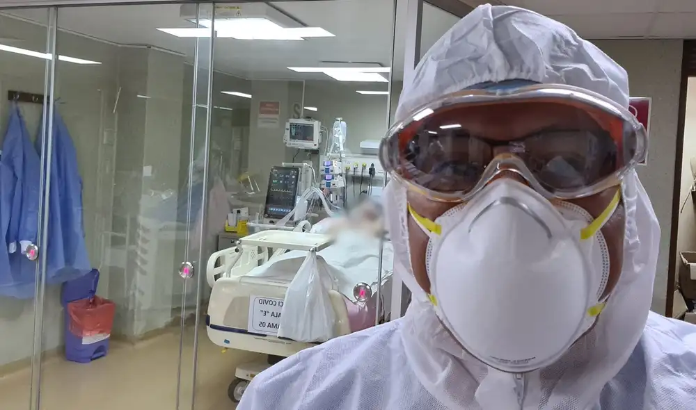 Jesús Valverde trabaja desde hace 19 años en el Hospital Dos de Mayo. Foto: Jesús Valverde - Twitter