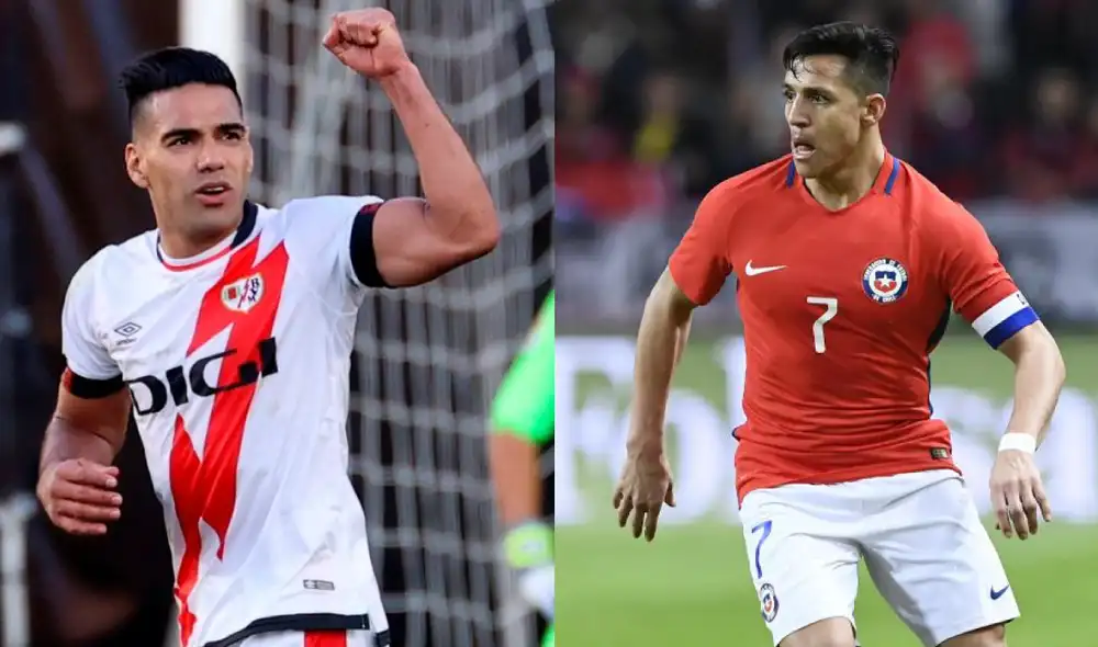 Alexis y Falcao jugaron juntos en River Plate de Argentina. Foto: EFE.