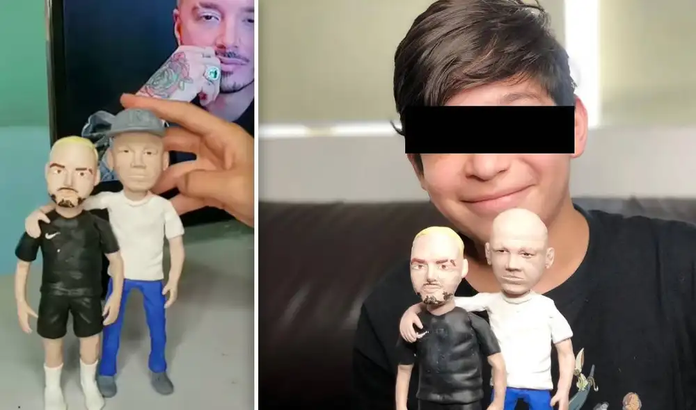 Josué Benjamín, un famoso escultor, usó su talento para extender un pedido a J Balvin y Residente. Foto: composición Instagram