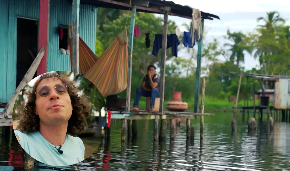 Luisito visitó un pueblo entre lagos en Venezuela llamado Ologá. Foto: Luisito Comunica/YouTube