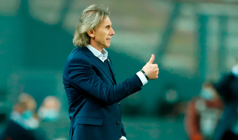 Ricardo Gareca elogió el buen rendimiento de la selección frente a Chile. Foto: EFE