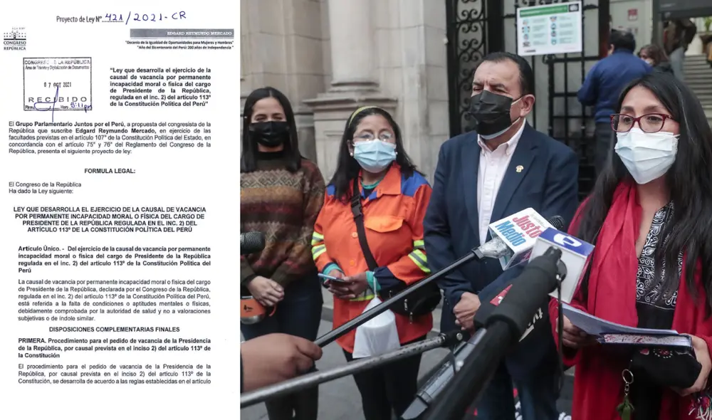 El congresista Edgard Reymundo es el autor de la propuesta legislativa, que fue firmada por la vocera de la agrupación, Ruth Luque. Foto: composición La República El congresista Edgard Reymundo es el autor de la propuesta legislativa, que fue firmada por la vocera de la agrupación, Ruth Luque. Foto: composición La República