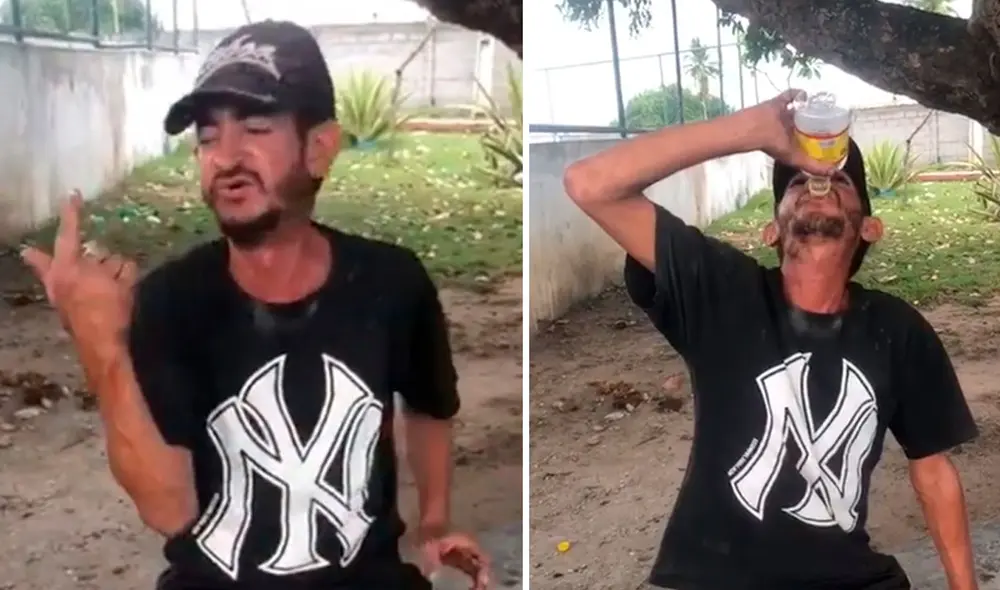 La insólita apuesta quedó grabada en un video, en el que un grupo de hombres rodea a la víctima y lo motivan a seguir adelante con el reto. Foto: captura / Video: YouTube
