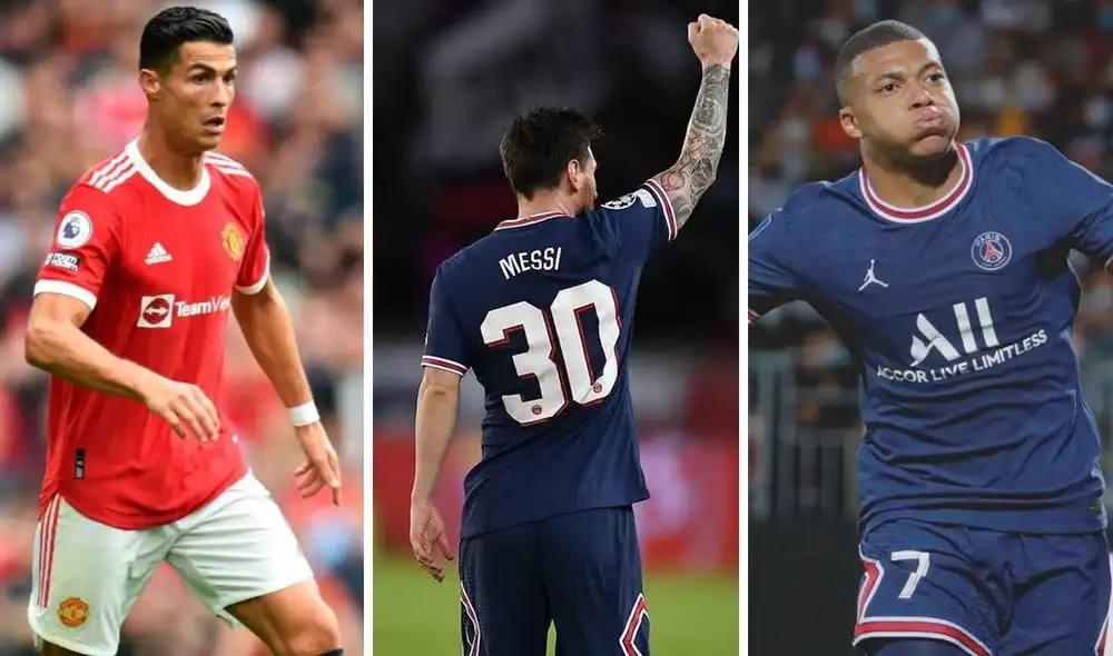 Cristiano Ronaldo, Lionel Messi y Kylian Mbappé han sido nominados al Balón de Oro 2021. Foto: Composición LR.