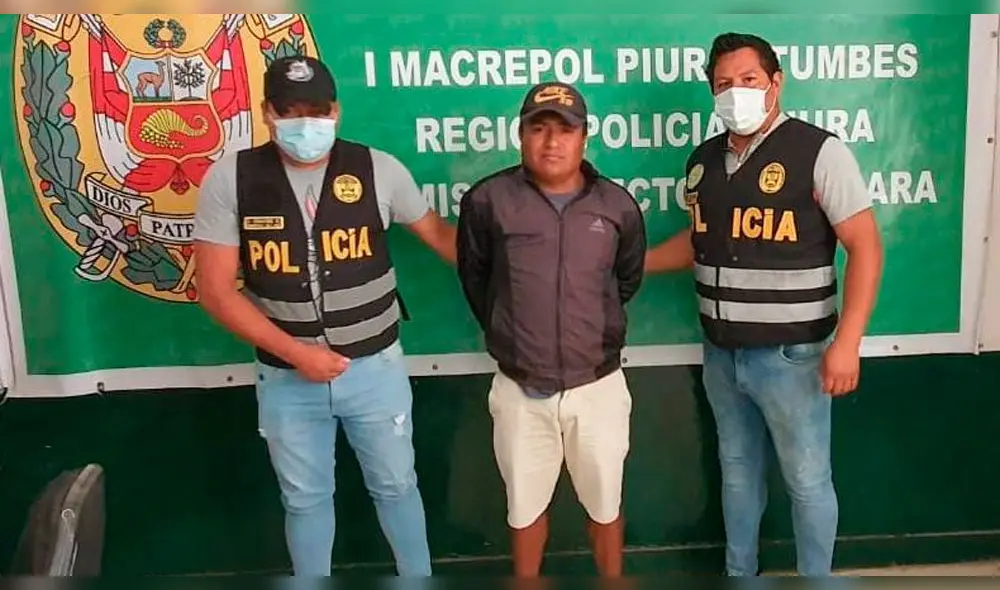 Detenido Jertudres Saavedra Viera fue conducido a la comisaría sectorial de Talara. Foto: difusión