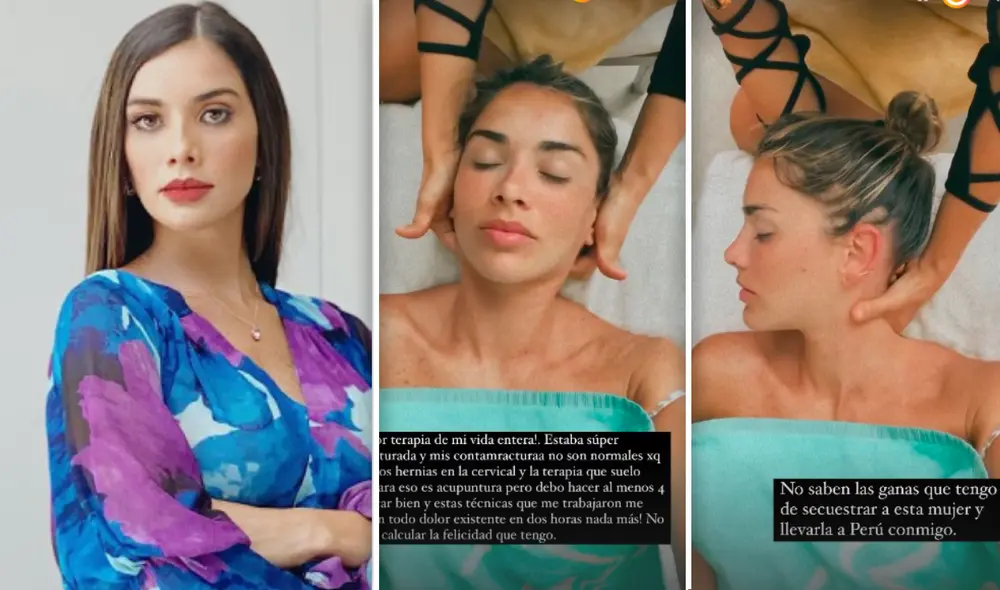 “Estas técnicas que me trabajaron me quitaron todo el dolor existente en dos horas nada más", expresó Korina Rivadeneira. Foto: composición/Instagram “Estas técnicas que me trabajaron me quitaron todo el dolor existente en dos horas nada más", expresó Korina Rivadeneira. Foto: composición/Instagram