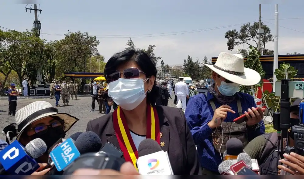 La subprefecta de Arequipa, Nery Valencia, descartó procesiones. Foto: Wilder Pari / URPI