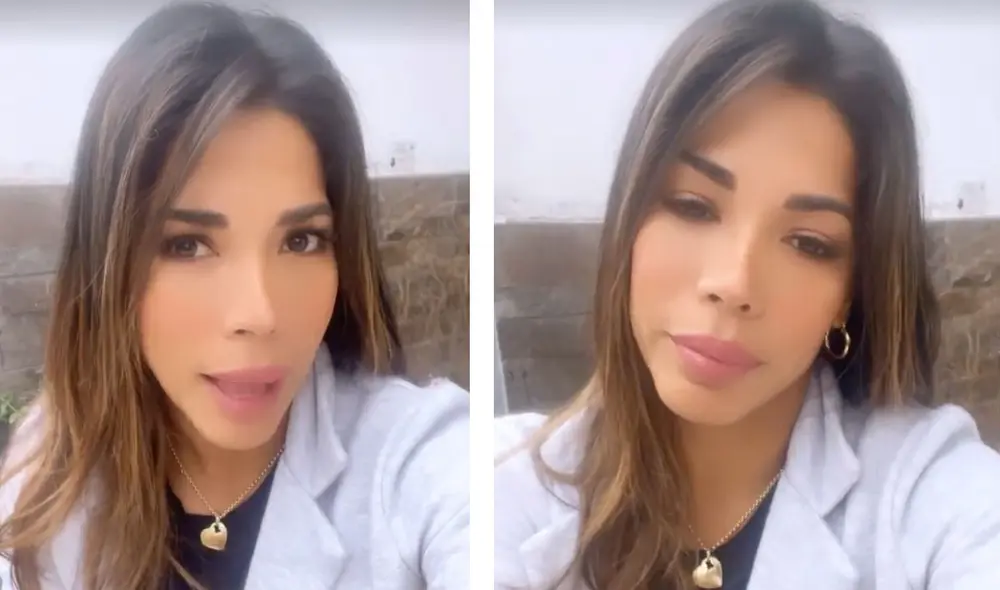 A través de su cuenta de Instagram, Karen Dejo no dudó en responder al periodista Samuel Suárez. Foto: Composición / Instagram