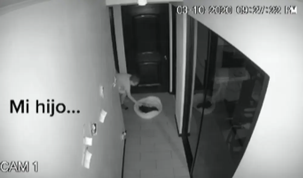 El niño esperó hasta que todos durmieran para rescatar a su mascota. Foto: captura de TikTok El niño esperó hasta que todos durmieran para rescatar a su mascota. Foto: captura de TikTok