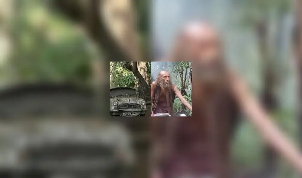 Al costado de la improvisada cabaña que llamaba hogar, se encontraba un auto Ambassador que solo tenía una vieja radio. Foto: @RaviRanjanIn/Twitter