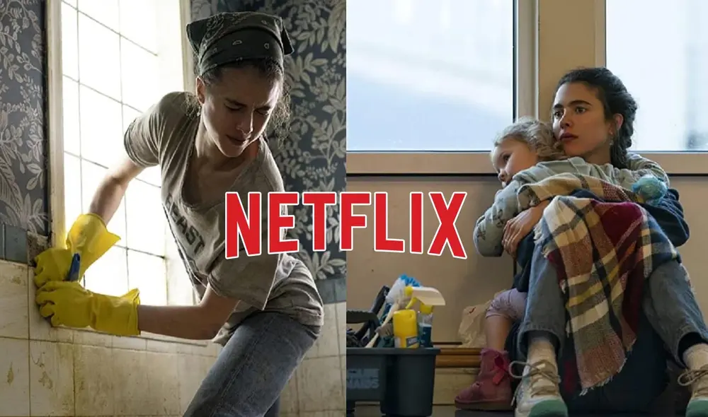 Margaret Qualley da vida a Alex en Las cosas por limpiar. Foto: composición/Netflix Margaret Qualley da vida a Alex en Las cosas por limpiar. Foto: composición/Netflix
