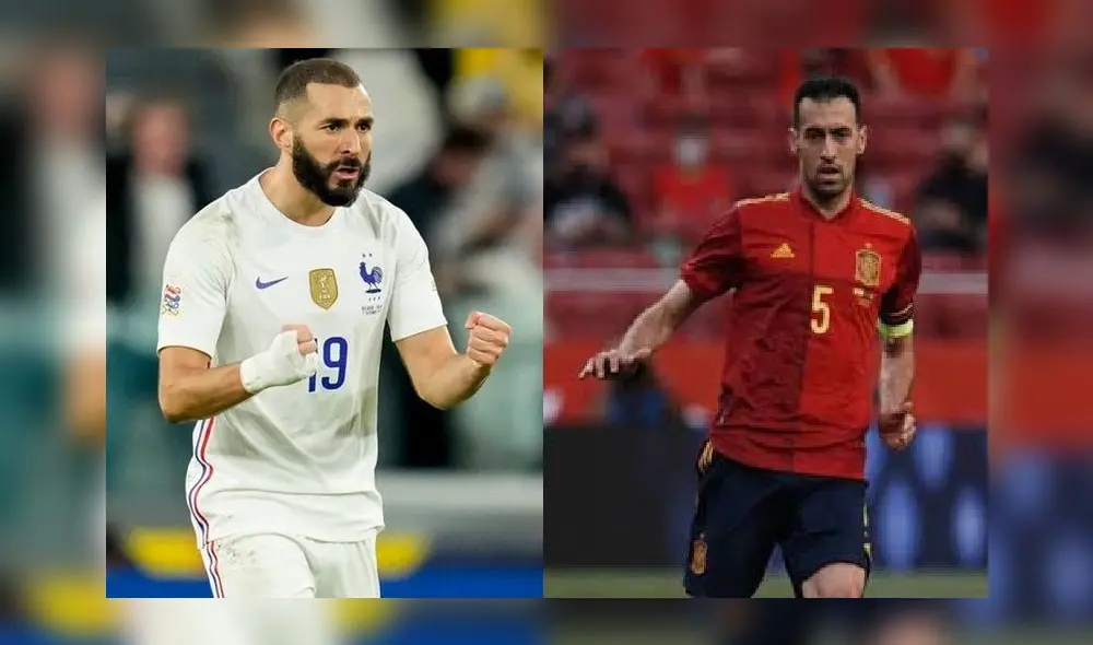 Francia y España chocan en la final de la Liga de Naciones. Fotos: Composición/Twitter Francia y España chocan en la final de la Liga de Naciones. Fotos: Composición/Twitter