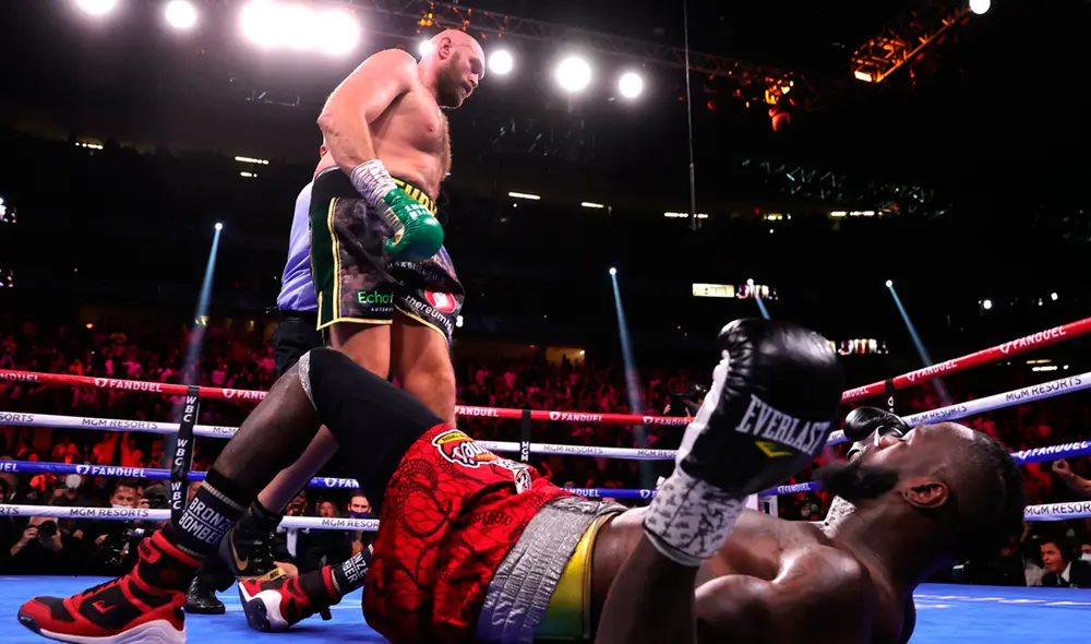 Tyson Fury se quedó con el Título Mundial WBC tras vencer al estadounidense Deontay Wilder. Foto: AFP Tyson Fury se quedó con el Título Mundial WBC tras vencer al estadounidense Deontay Wilder. Foto: AFP