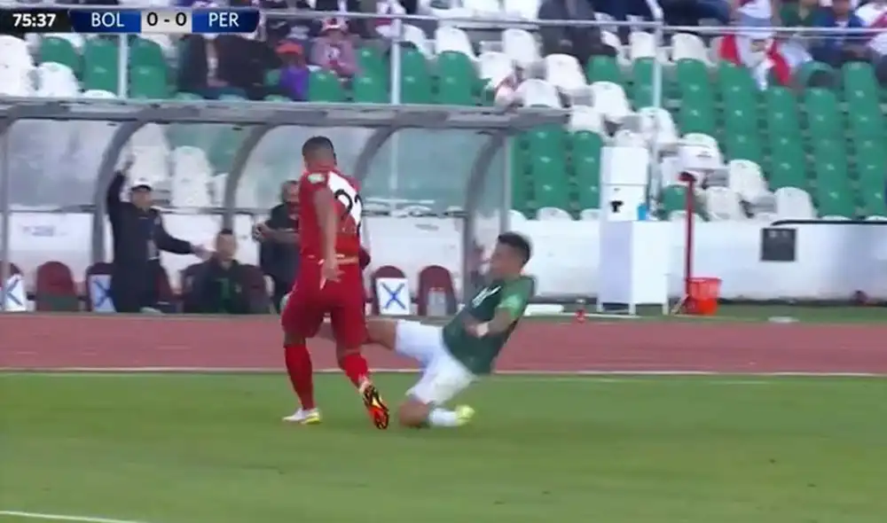 Henry Vaca había ingresado a los 61 minutos. Foto: Movistar Deportes