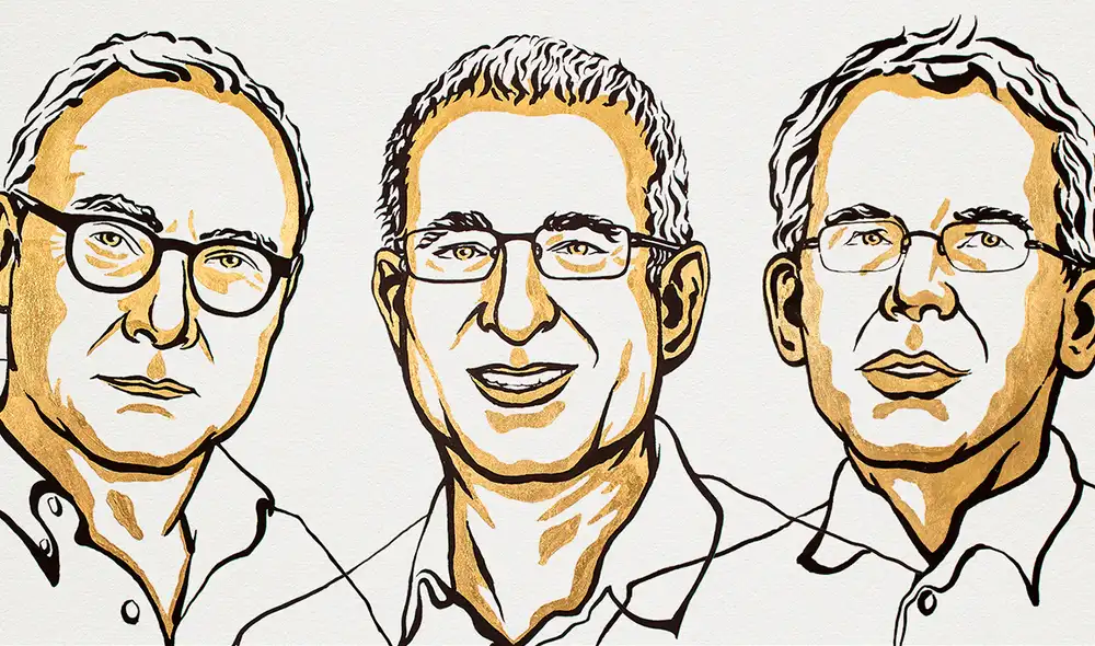 David Card, Joshua Angrist y Guido Imbest son los Premio Nobel de Economía 2021. Foto: Twitter Nobel Prize