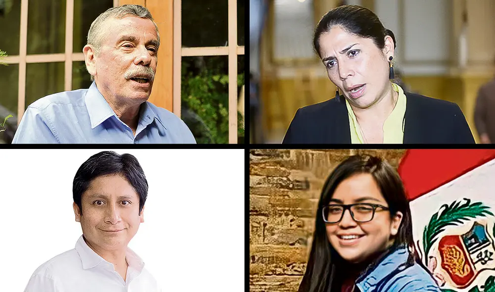 Fernando Rospigliosi, Fuerza Popular; Úrsula Letona, Fuerza Popular; Víctor Aguilar R., Podemos Perú y Alejandra Loyola Vera, APP. Foto: composición LR