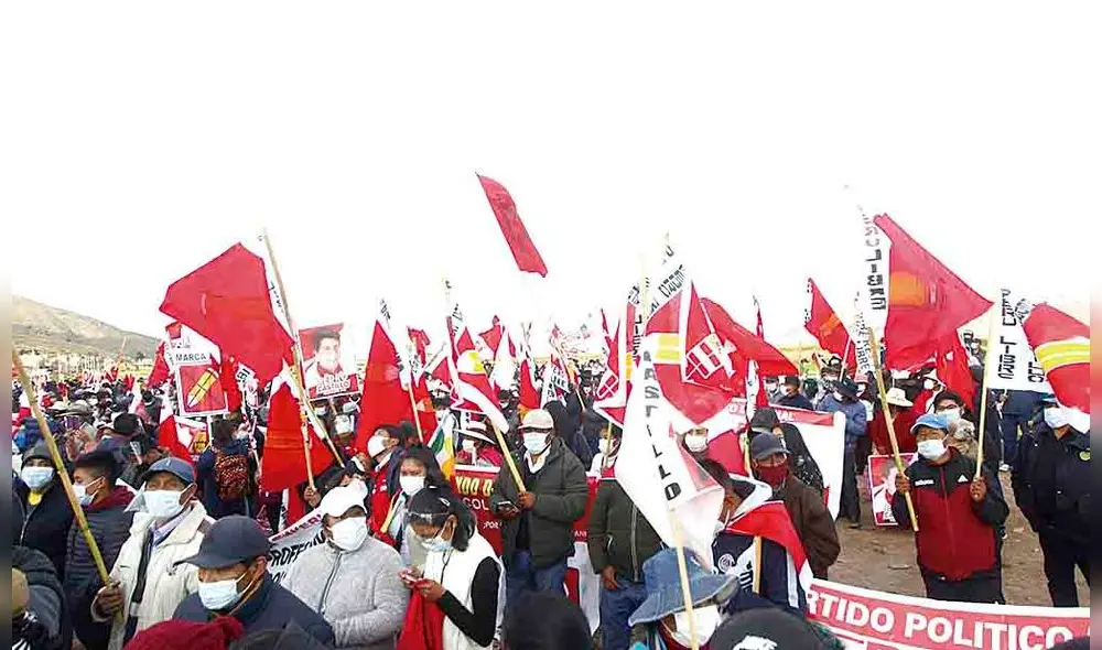 Seguirán. Perú Libre en Puno anunció que fortalecerán las acciones para recolección de firmas para cambio de  Constitución.