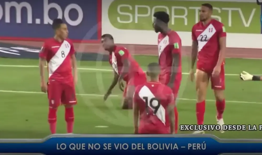 Ramos y Gareca muy enojados por la pérdida de balón de Christian Cueva. Foto: captura América Tv