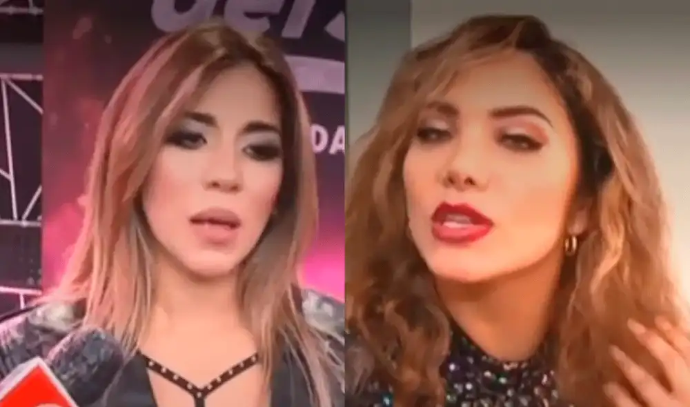 Gabriela Herrera está feliz del resultado luego de haber derrotado a Isabel Acevedo en duelo de baile. Foto: Captura América TV.