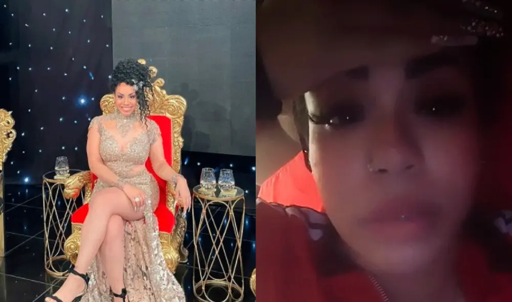 La cantante Mirella Paz contó en historias de Instagram lo que pasó con su celular y que ahora usa el teléfono de su mamá. Foto: Mirella Paz/captura Instagram