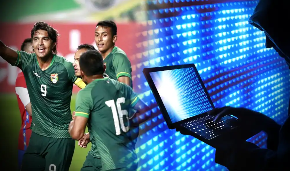 Hacker publica mensaje en la web de la FBF. Foto: composición LR / Gerson Cardoso