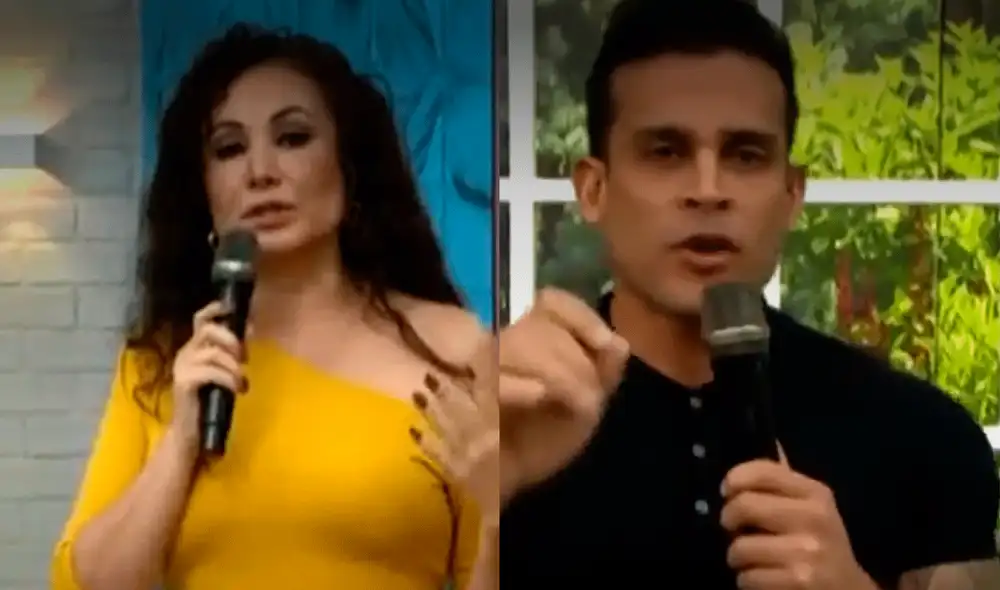 Janet Barboza decidió opinar cuando Christian Domínguez respondía las críticas de Nílver Huárac. Foto: Captura América hoy.
