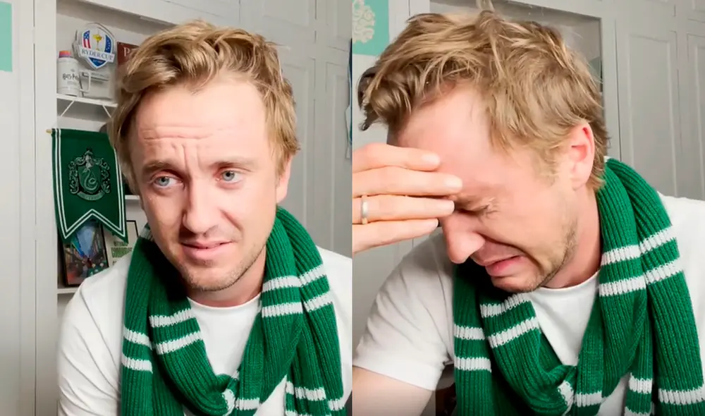 Tom Felton volvió a interpretar a Draco Malfoy en divertido video de Instagram. Foto: composición/Instagram/Tom Felton