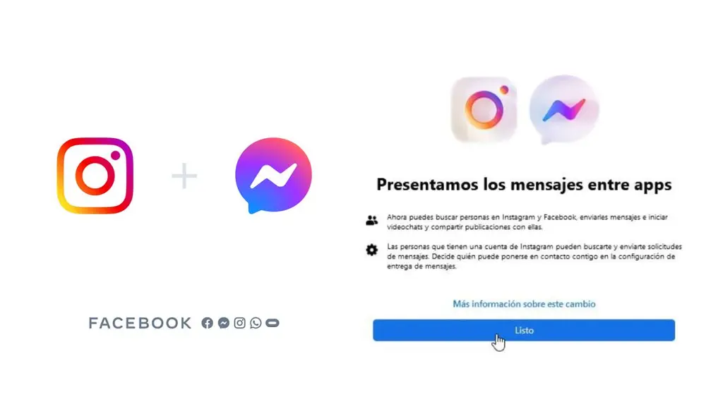 La invitación a unir los mensajes de Messenger e Instagram no se puede rechazar. Conoce cómo evitar que envíen solicitudes de mensajes a Facebook desde IG. Foto: Composición LR