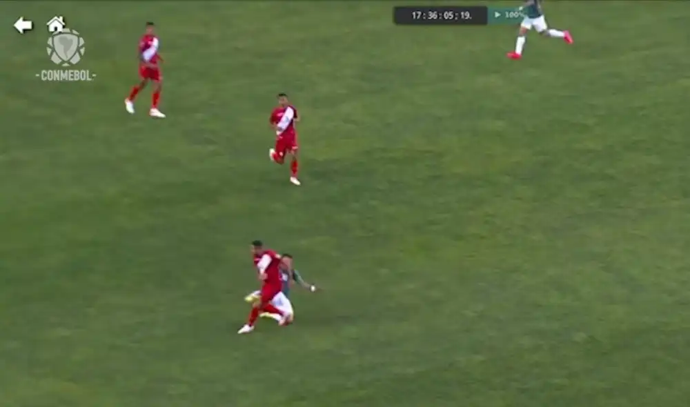 Henry Vaca había ingresado en el minuto 61 por Roberto Fernández. Foto: Captura Conmebol.