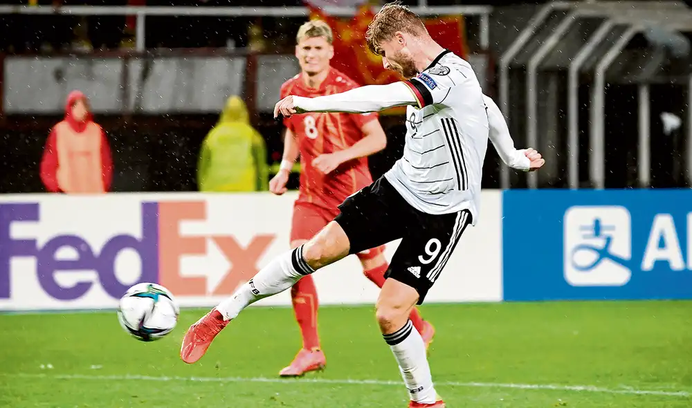 Goleador. Timo Werner ha anotado seis veces con la selección alemana este año. Foto: difusión Goleador. Timo Werner ha anotado seis veces con la selección alemana este año. Foto: difusión