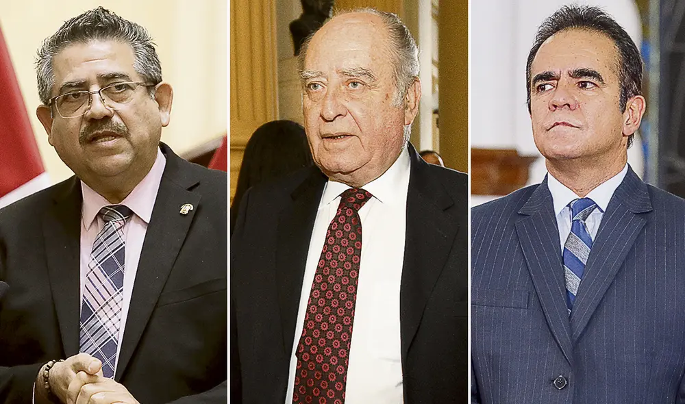 Acusados. Merino, Flores-Aráoz, Rodríguez. La denuncia se funda en el deber del Estado de proteger la vida. Algo demasiado genérico para acusarlos por asesinato. Foto: composición/difusión Acusados. Merino, Flores-Aráoz, Rodríguez. La denuncia se funda en el deber del Estado de proteger la vida. Algo demasiado genérico para acusarlos por asesinato. Foto: composición/difusión