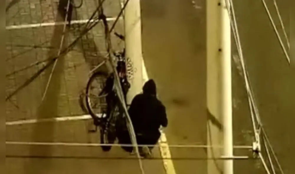 Los malhechores solo pudieron llevarse una bicicleta, debido a que oyeron las sirenas de las patrullas de serenazgo y emprendieron la fuga. Foto: Buenos Días Perú/ captura Los malhechores solo pudieron llevarse una bicicleta, debido a que oyeron las sirenas de las patrullas de serenazgo y emprendieron la fuga. Foto: Buenos Días Perú/ captura