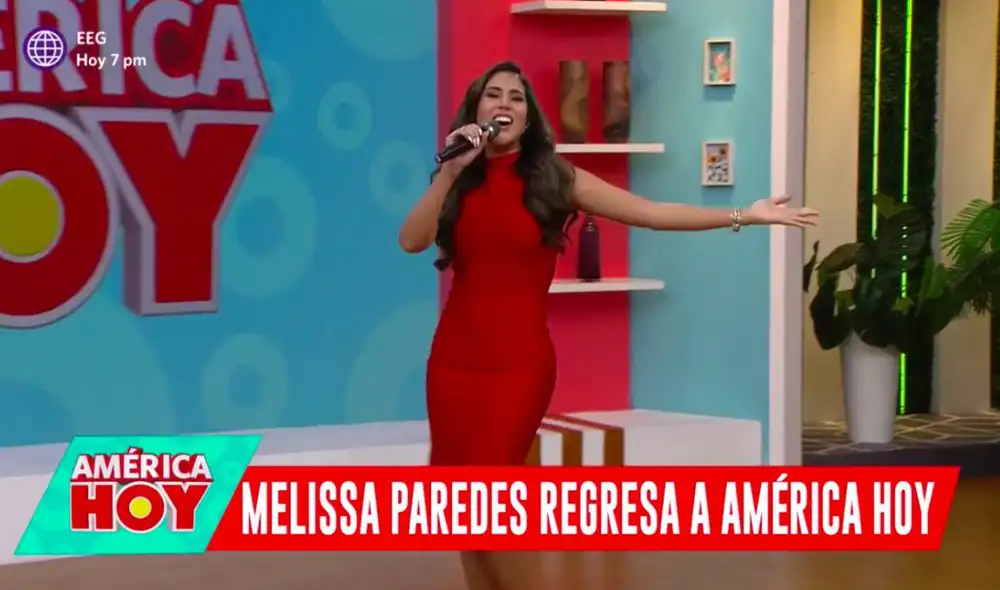 Melissa Paredes comunicó que se curó del coronavirus días atrás, al igual que su hija. Foto: captura América TV Melissa Paredes comunicó que se curó del coronavirus días atrás, al igual que su hija. Foto: captura América TV