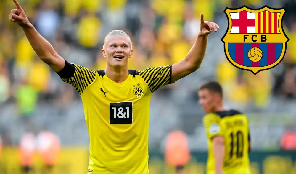 Haaland podría abandonar el Borussia Dortmund a mediados del 2022. Foto: composición EFE