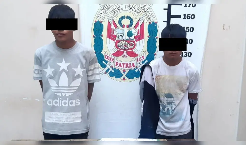 Según la Policía los detenidos serían integrantes de la banda juvenil ‘Los Nuevos Injertos’. Foto: PNP