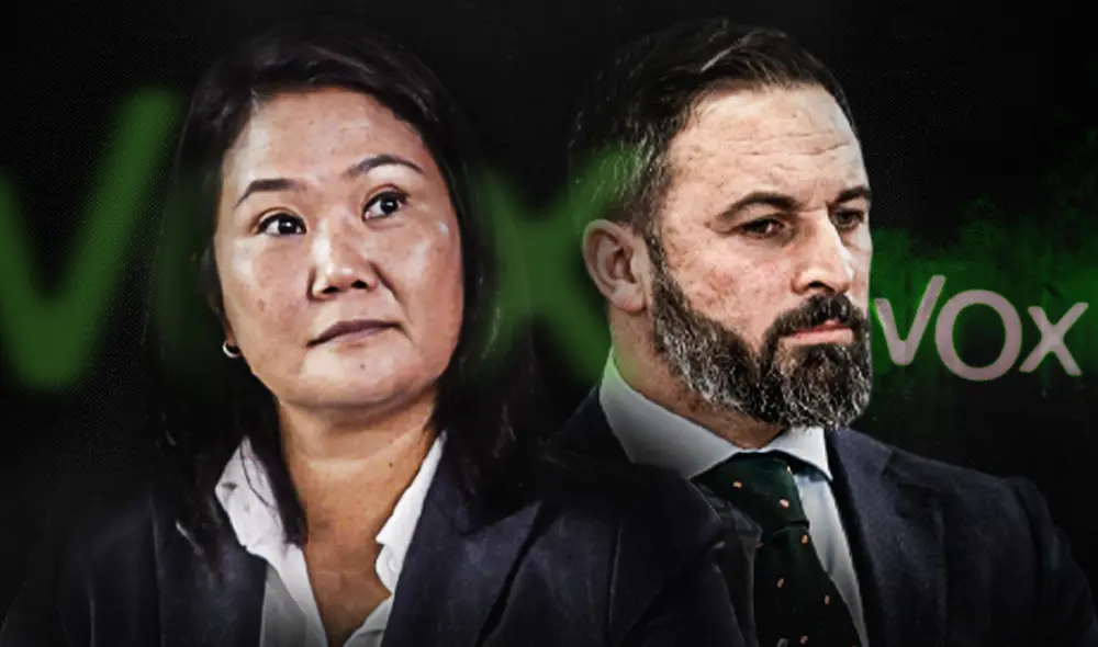 Keiko Fujimori fue la primera figura internacional que se manifestó en el acto de Vox. Foto: composición de Jazmin Ceras